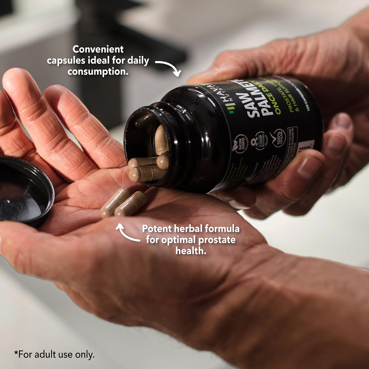 HAVASU NUTRITION Saw Palmetto for Men β Prostate Support & DHT Hair Health (500mg)