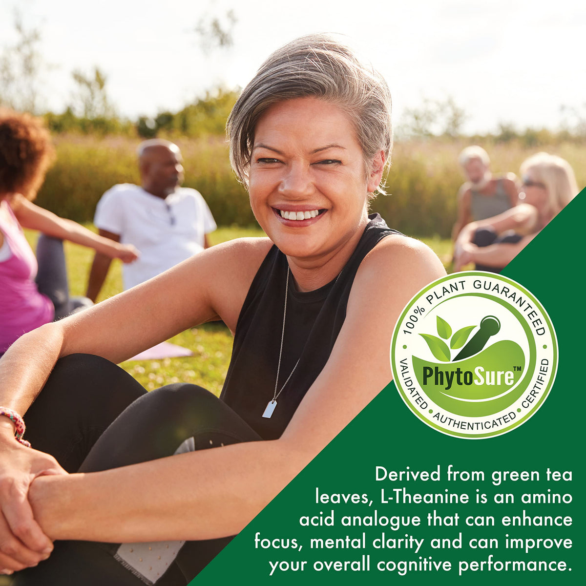 Health Thru Nutrition إل-ثيانين 200 ملجم 60 كبسولة نباتية معتمدة من PhytoSure | يدعم الاسترخاء الصحي والتركيز | تم اختباره من طرف ثالث | مكونات نظيفة، غير معدل وراثيًا، خالٍ من الغلوتين والصويا، لا يسبب الحساسية