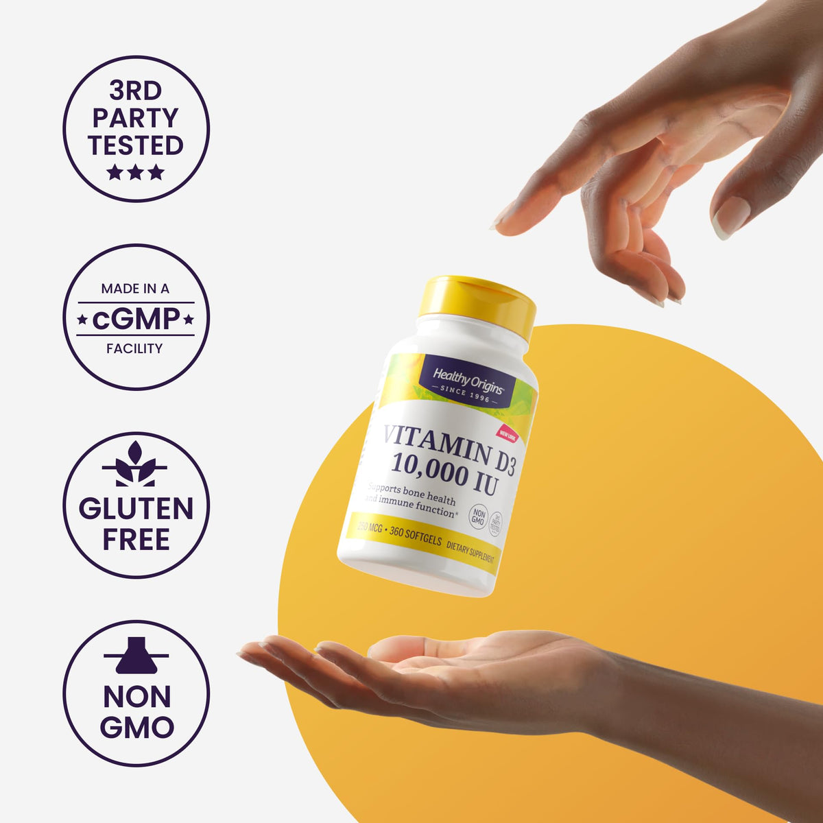 إل-أرجينين من Healthy Origins – صنع أمريكي، غير معدّل وراثيًا، خالٍ من الجلوتين، 10.6 أونصة | دعم العضلات