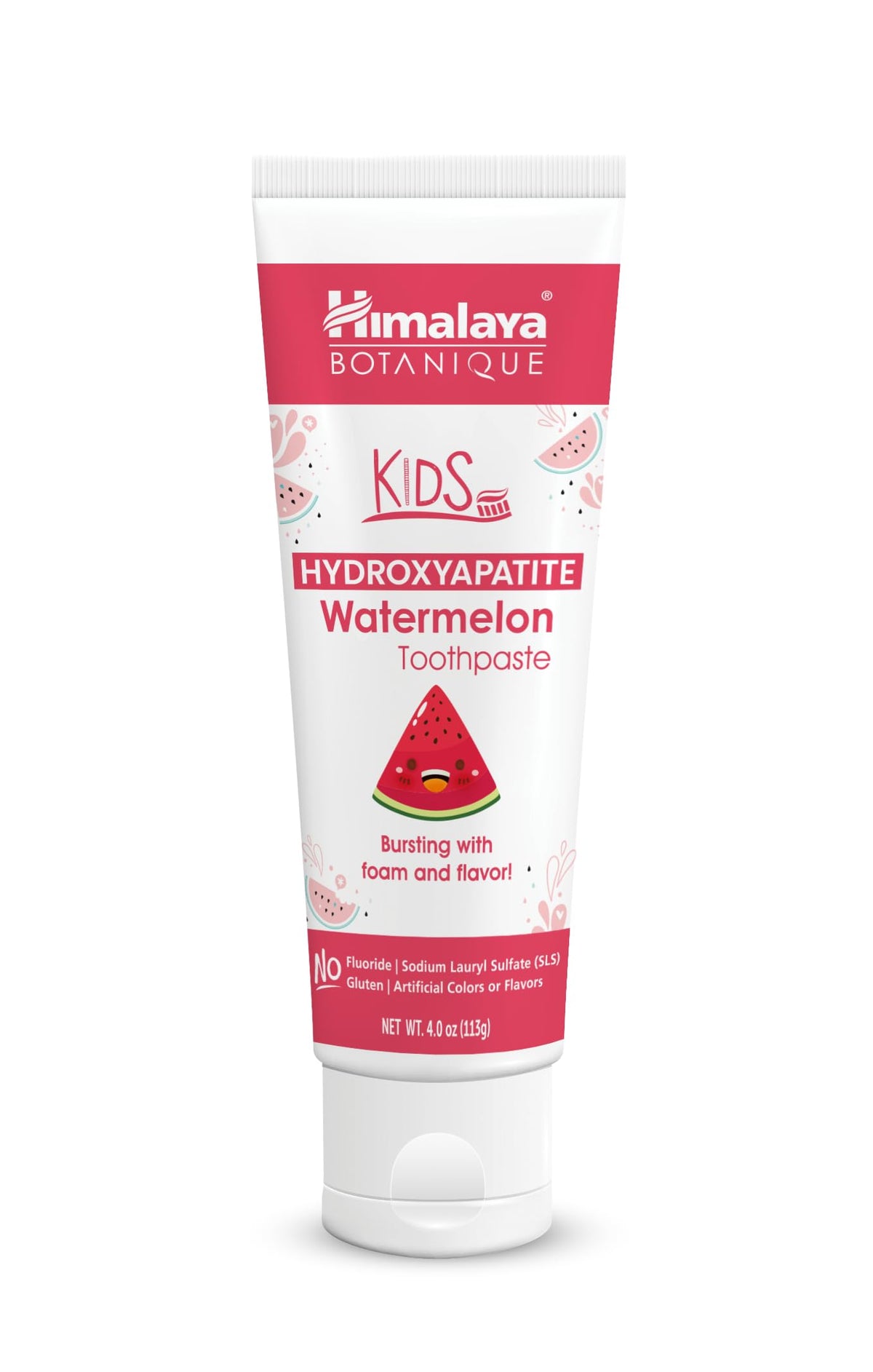 Himalaya Botanique Kids Hydroxyapatite Toothpaste – Watermelon Flavor, Fluoride-Free, Vegan, Gluten-Free 4 oz