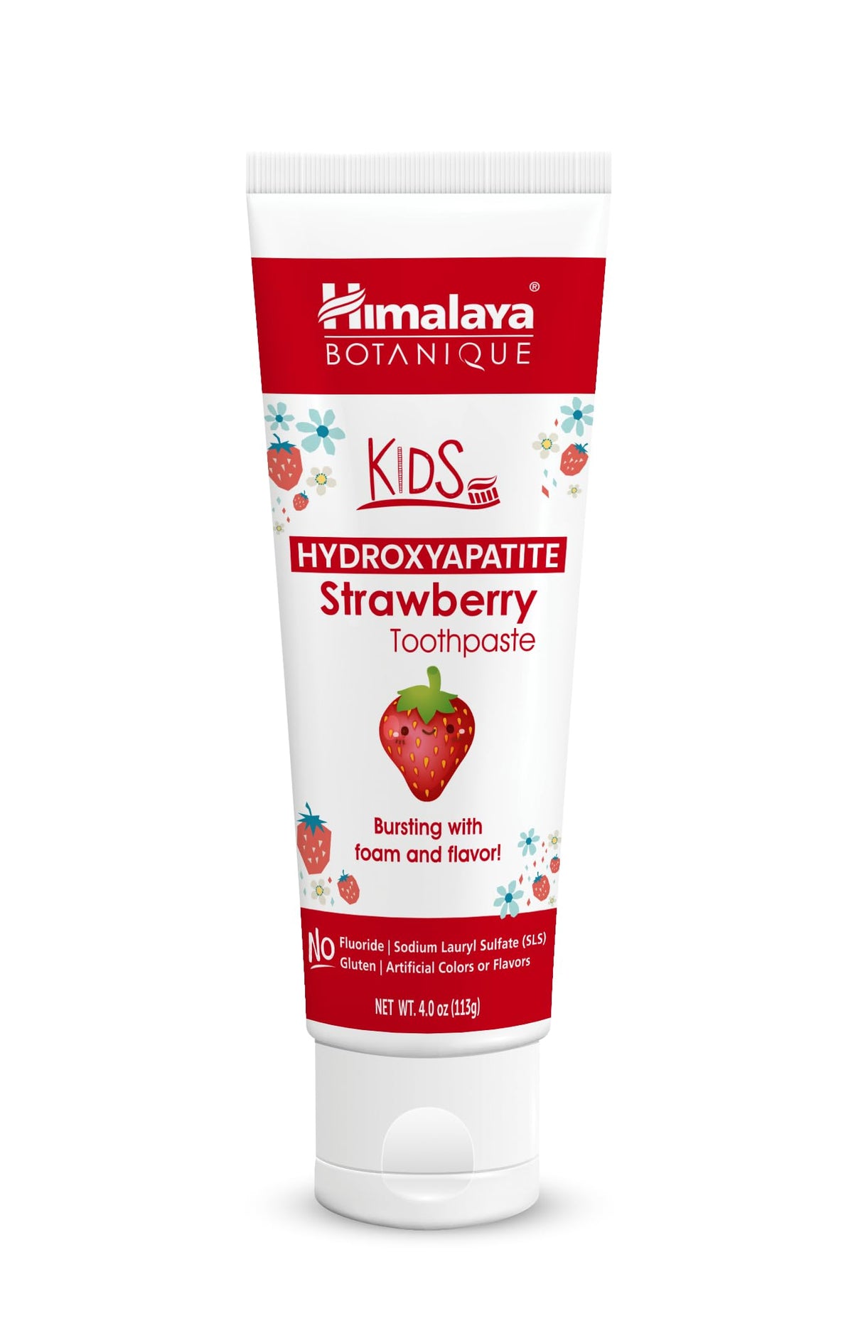 Himalaya Botanique Kids Hydroxyapatite Toothpaste β Strawberry, 4 oz, Fluoride-Free