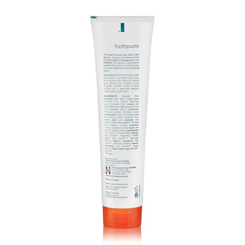 Himalaya Botanique Neem & Pomegranate Toothpaste β Fluoride Free, SLS Free, Vegan, Cruelty Free, Mint Flavor, 5.29 oz, 4 Pack