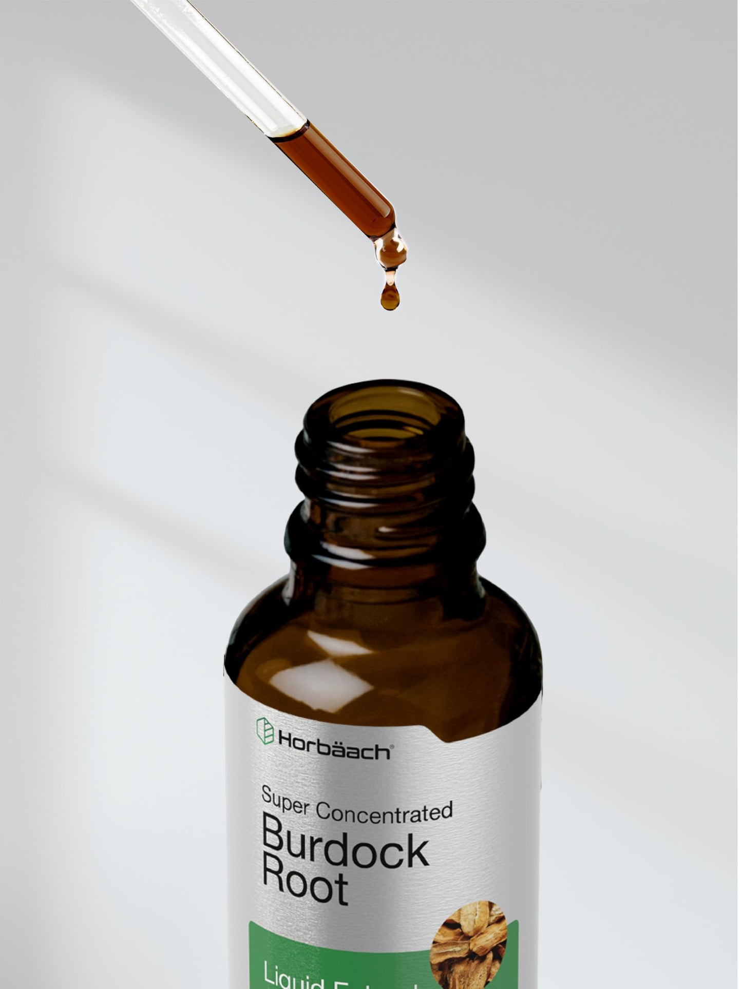 Horbäach Burdock Root Tincture | 2 fl oz | Super Concentrated Herb Extract | Vegetarian, Non-GMO, Glutren Free, Alcohol Free