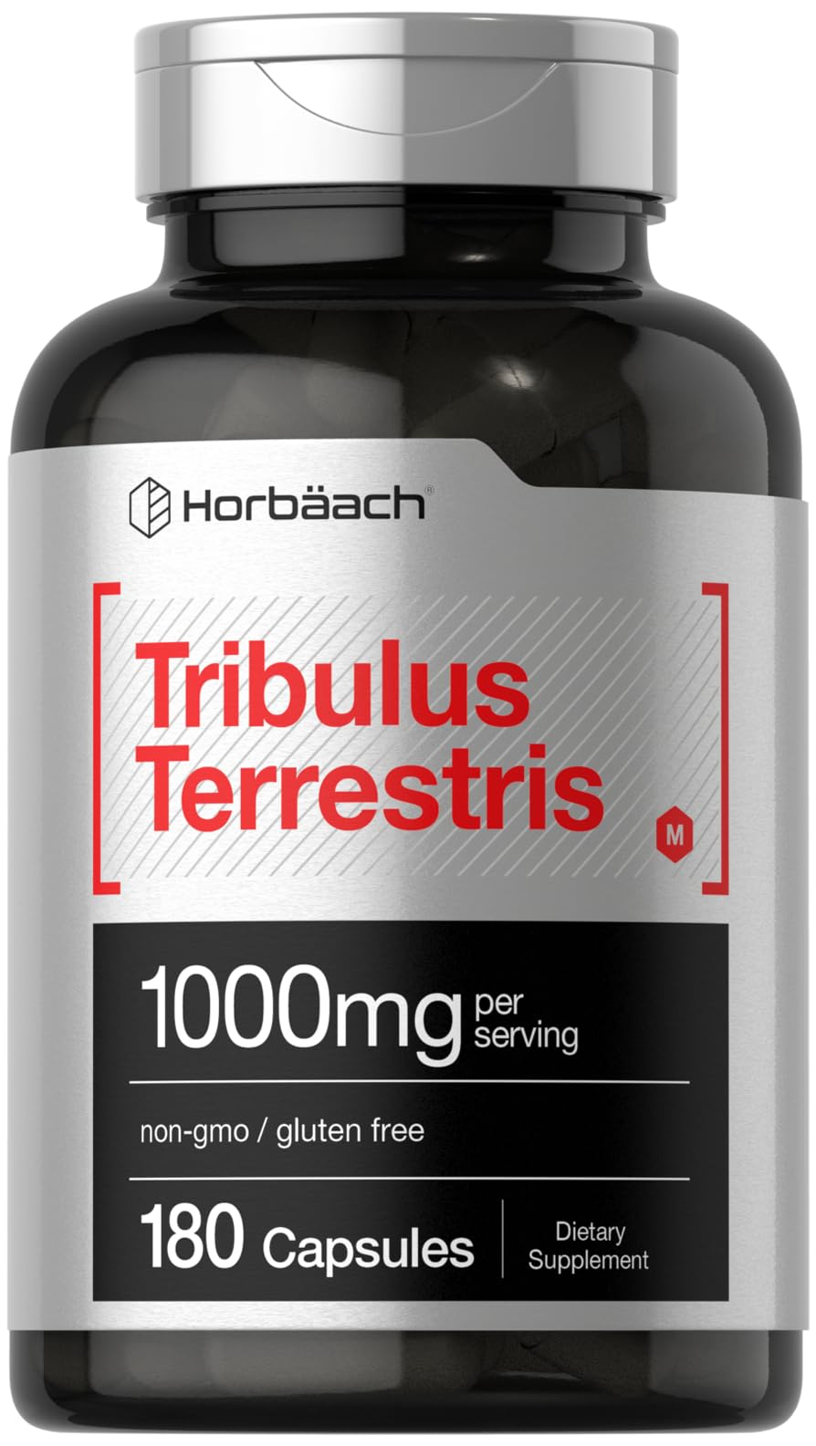Horbaach Tribulus Terrestris for Men β 1000 mg, 180 Capsules | Non-GMO & Gluten Free