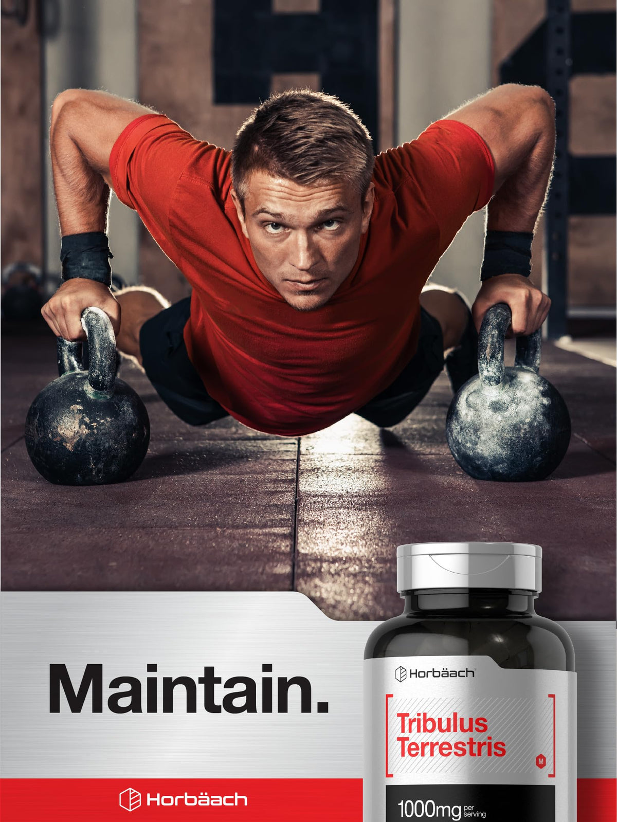 Horbaach Tribulus Terrestris for Men β 1000 mg, 180 Capsules | Non-GMO & Gluten Free