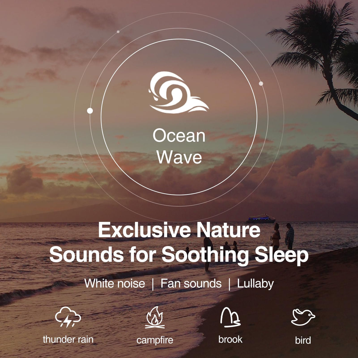 HOUSBAY Sound Machine with Alarm Clock β Dual HiFi Speakers, 21 Sounds, 10W Wireless Charger