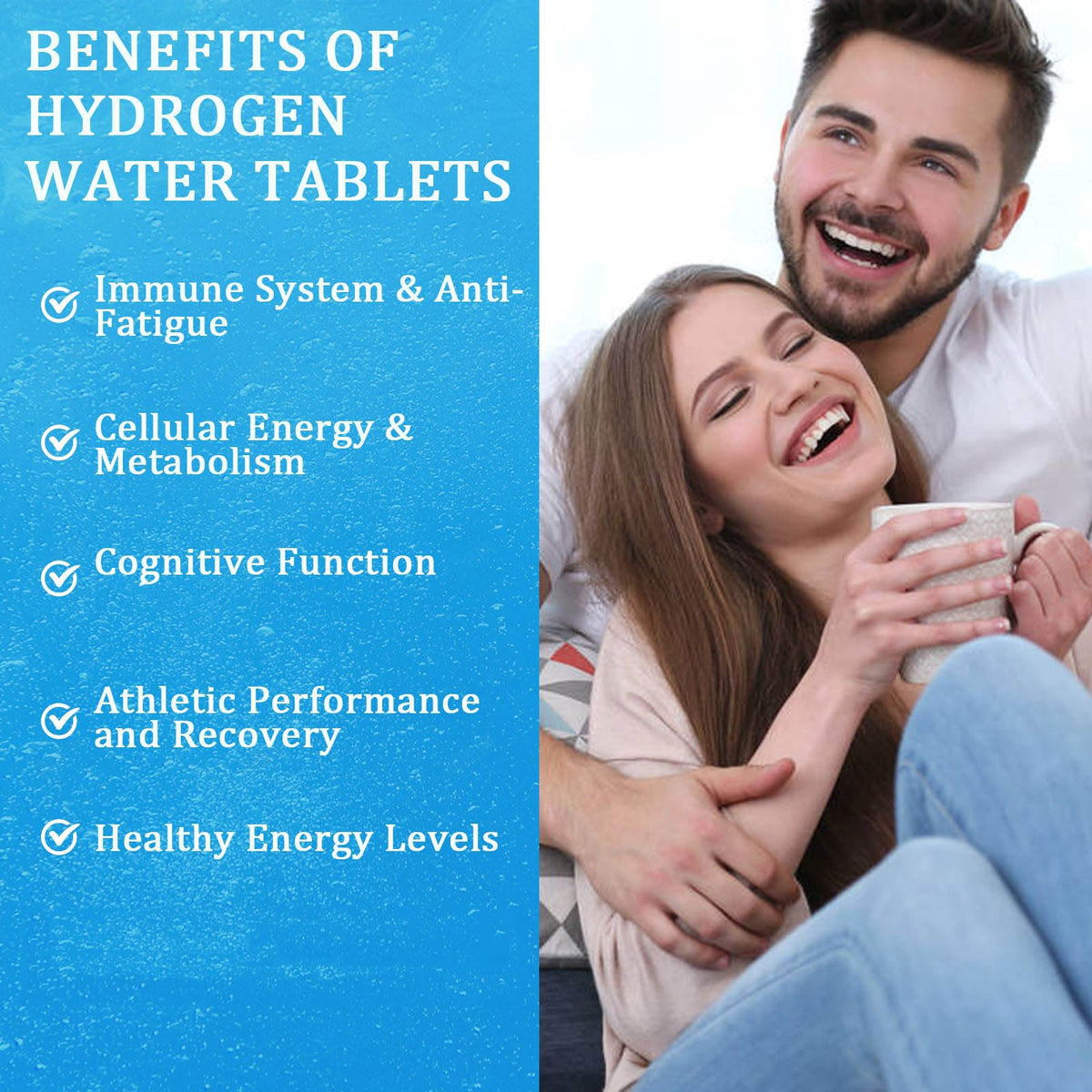 Hydrogen Water Tablets — 8 PPM Molecular Hydrogen | Energy, Hydration & Recovery (90 Tablets)