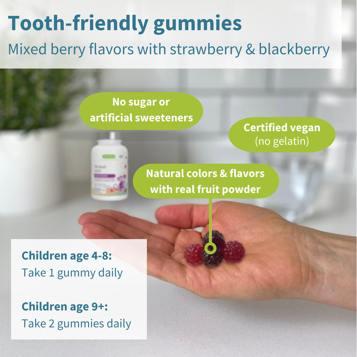 Igennus Methylated Kids Multivitamin Gummy β MTHFR Friendly, Sugar Free, 90 Gummies