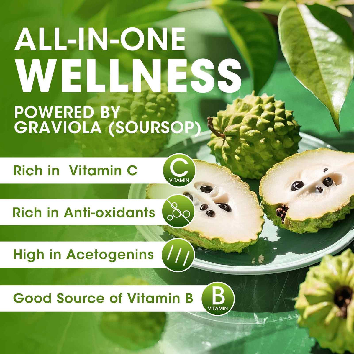 iMATCHME 2 Pack Soursop Graviola Liquid Drops β Immune & Gut Health Support