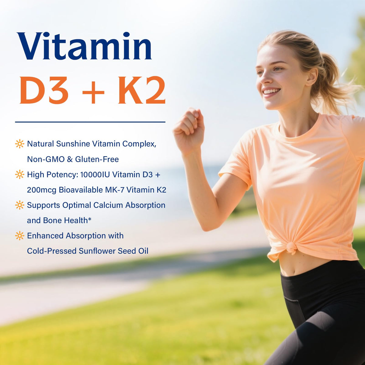 Innate Vitality D3 K2 Softgels β 10,000 IU D3 + 200 mcg MK-7 | 60 Softgels