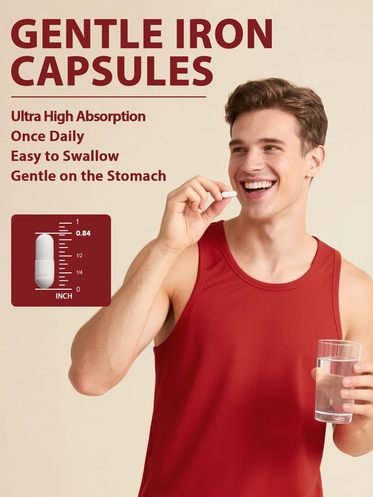 Integratore di ferro bisglicinato ferroso da 65 mg – A lento rilascio (60 capsule)