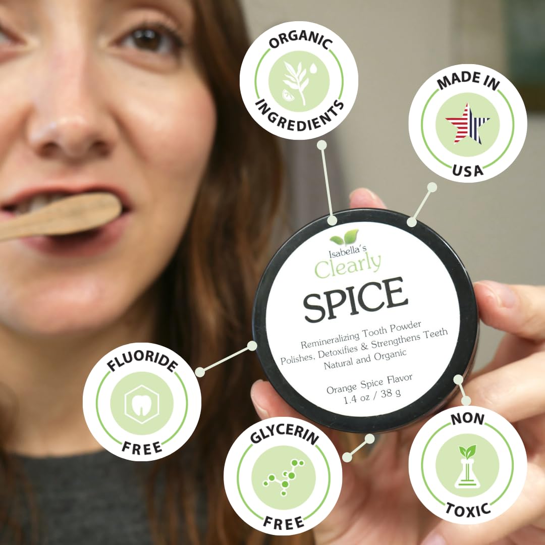 Isabella’s Clearly Spice Polvere Dentifricia Remineralizzante – Sbiancante Senza Fluoro