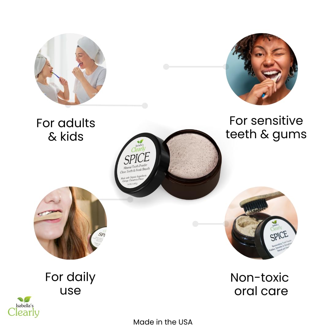 Isabella’s Clearly Spice Polvere Dentifricia Remineralizzante – Sbiancante Senza Fluoro