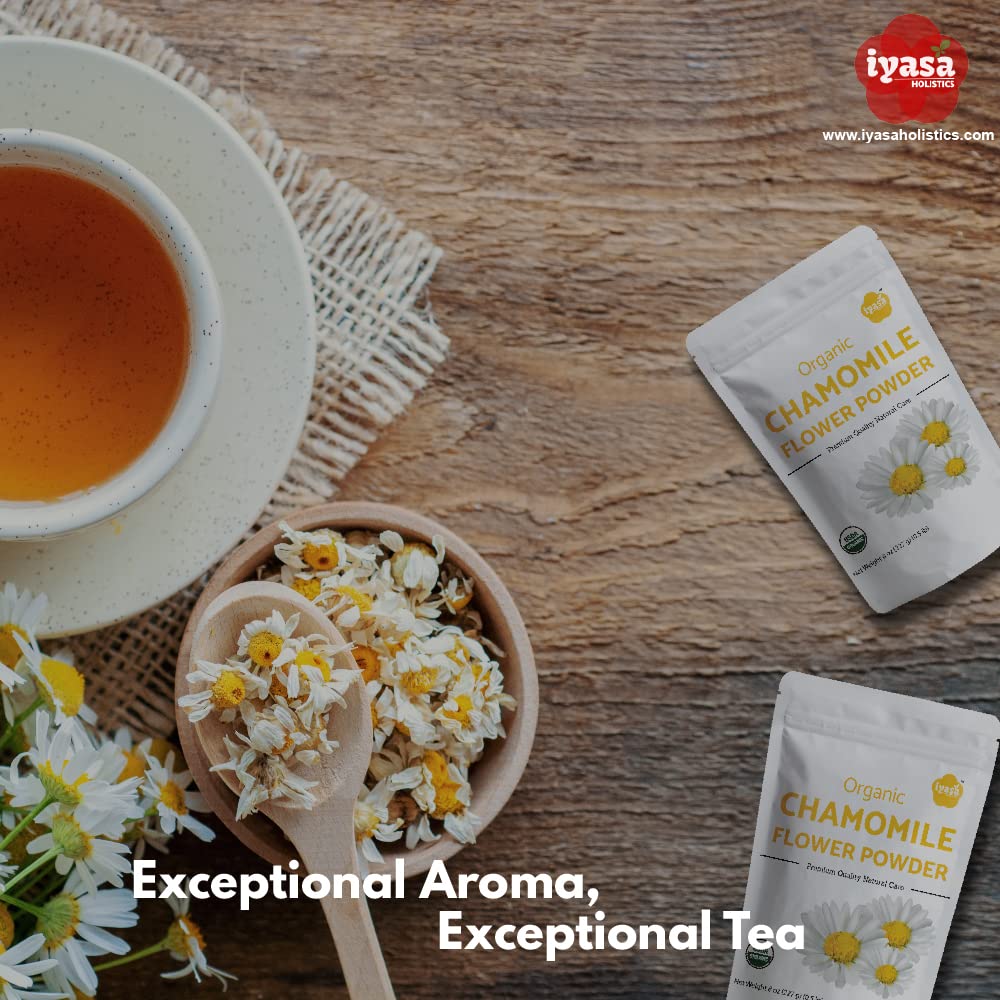 Iyasa Organic Chamomile Powder โ Food Grade, 8 oz (223 g)