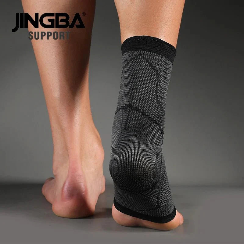 Compression Ankle Brace - Adjustable Knitted Support Sleeve for Sports Injury Protection