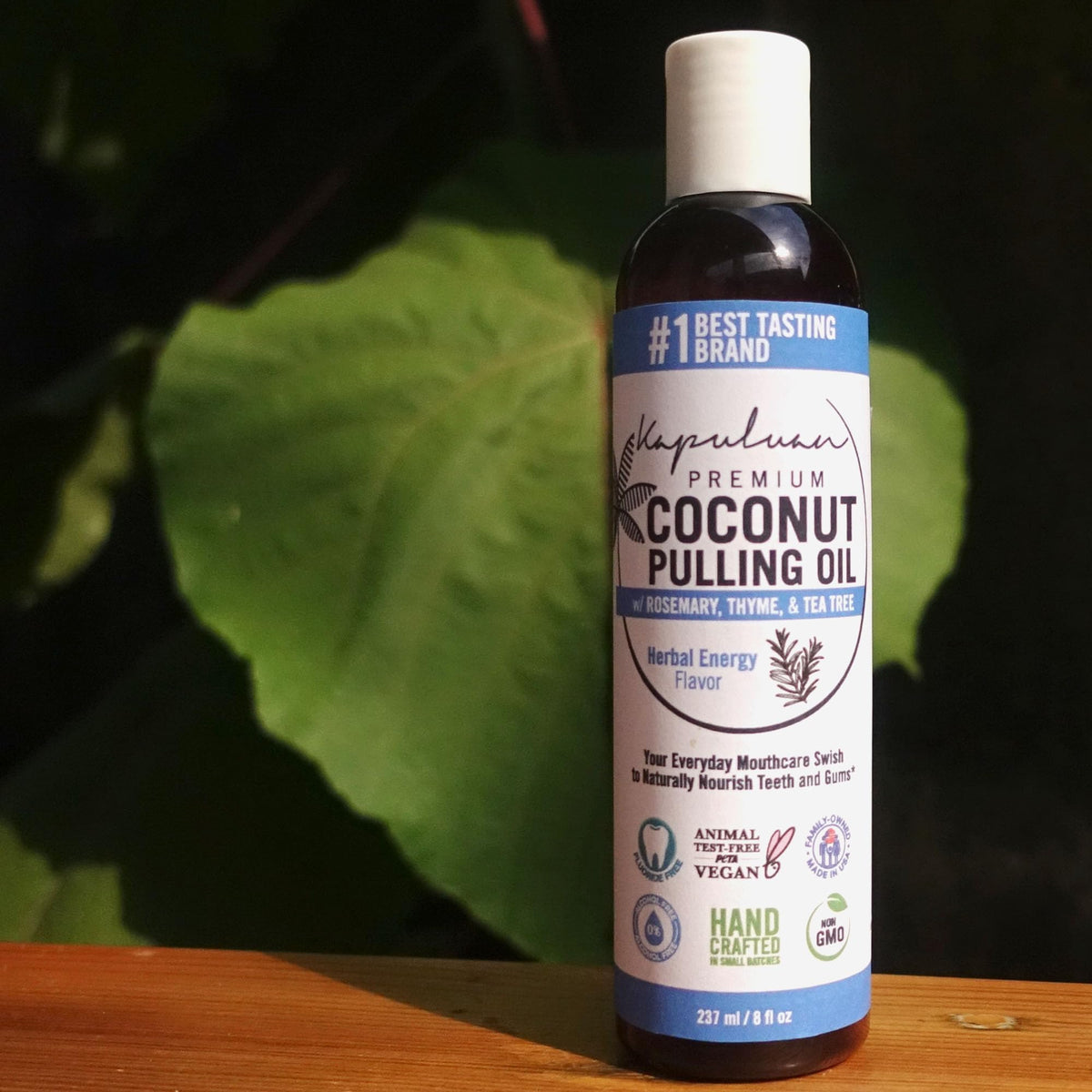 Kapuluan Coconut Oil Pulling for Teeth & Gums โ Pure Ayurvedic Mouthwash with Rosemary, Thyme & Tea Tree