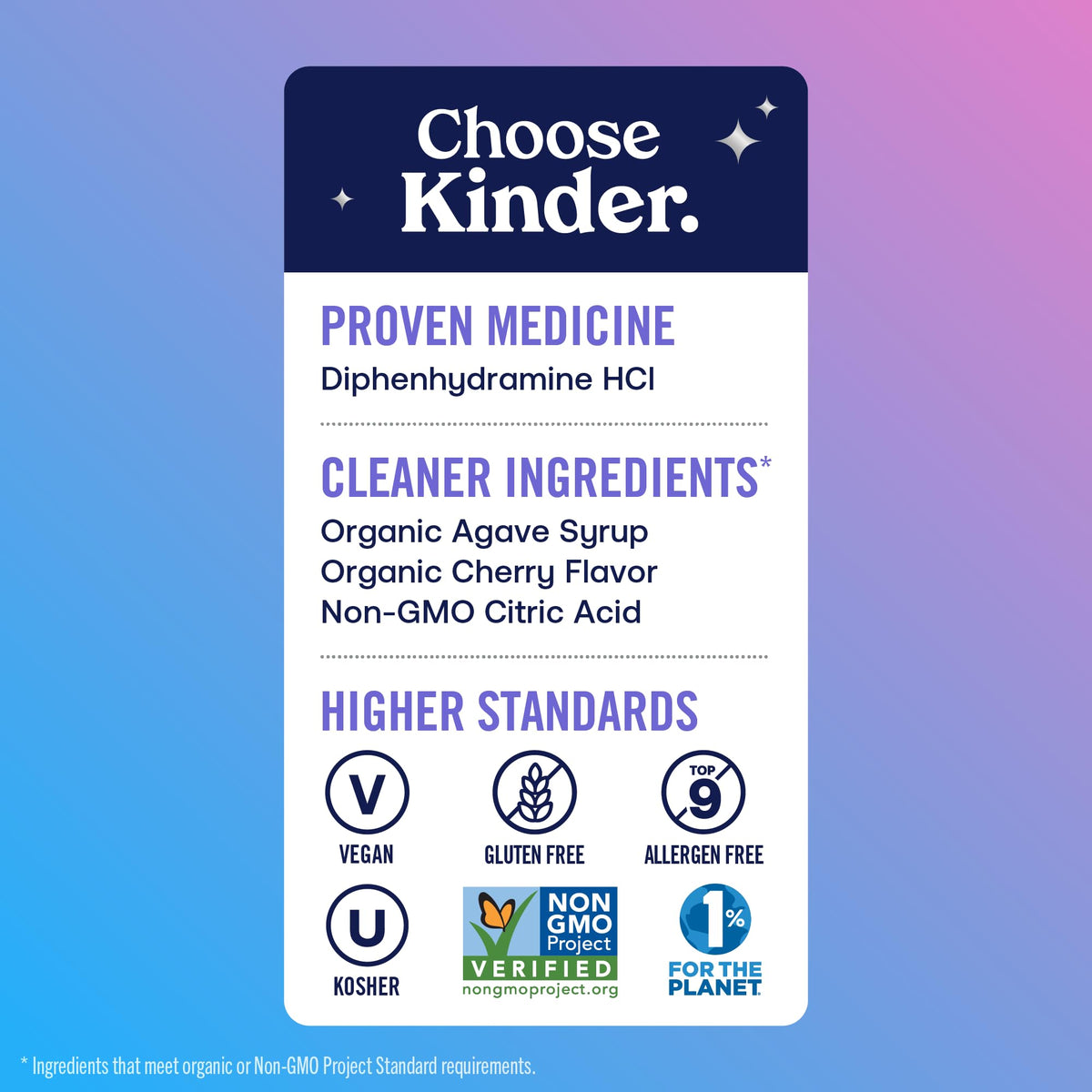 KinderMed Kids' Allergy Medicine with Diphenhydramine HCl β Organic Cherry Flavor, 4 oz (Ages 6-11)