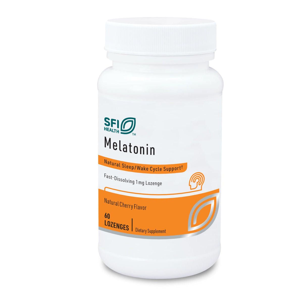Klaire Labs SFI Health Melatonin Lozenge 1 mg – سريع الذوبان، بنكهة الكرز، 60 قرصًا