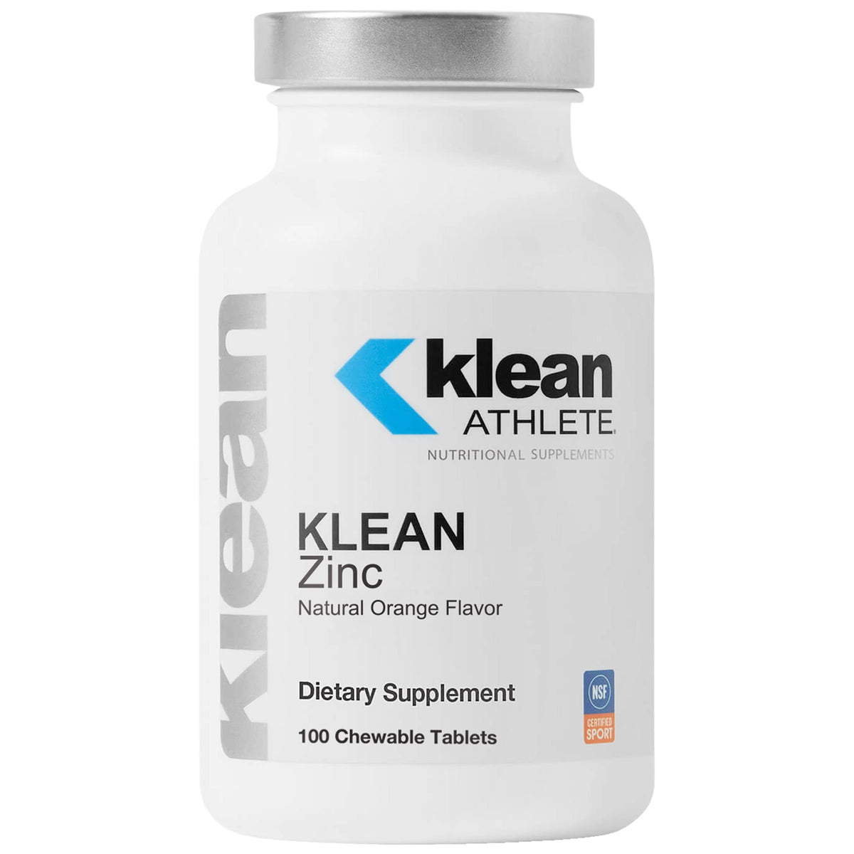 Klean ATHLETE Klean Zinc | دعم وظيفة الجهاز المناعي | حاصل على شهادة NSF من أجل الرياضة | 100 قرص للمضغ | نكهة البرتقال الطبيعية