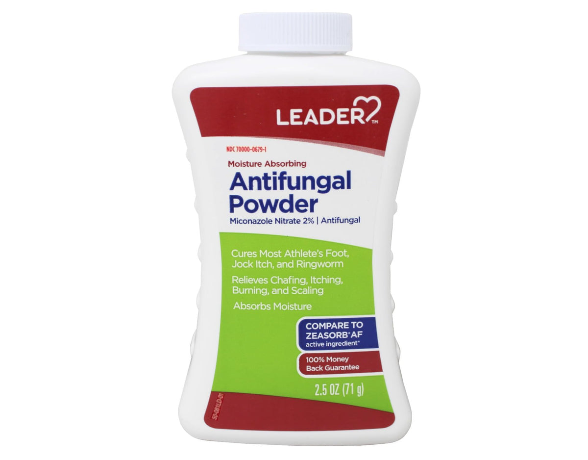 LEADER Athlete's Foot AF Powder β Moisture Absorbing, Talc-Free, 2.5 oz