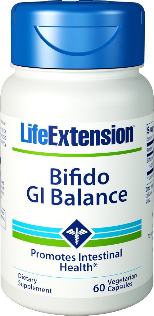 Life Extension Bifido GI Balance – بروبيوتيك مع BB536® (2 مليار وحدة مكونة للمستعمرات) | خالٍ من الغلوتين، غير معدل وراثيًا، نباتي | 60 كبسولة