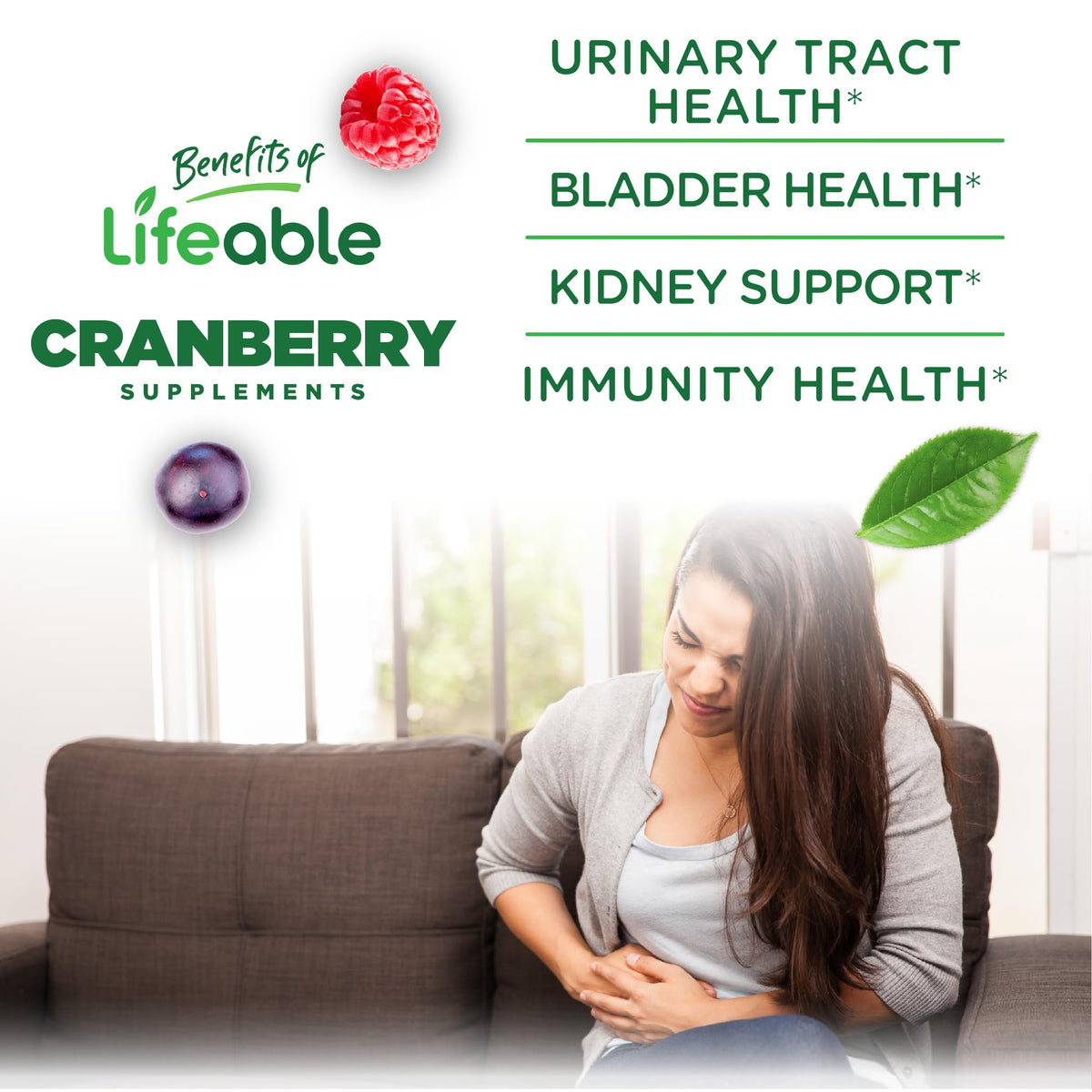 Lifeable فيتامين كرانبيري غومي للنساء - 60 قطعة | بقوة 25,000 ملغ مكافئ