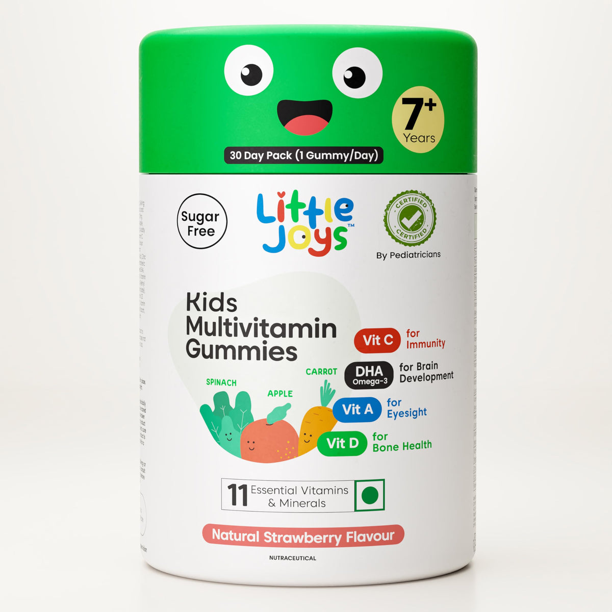 Little Joys Kids Multivitamin Gummies β Fiber-Based Prebiotic, Sugar Free & Vegan | 30 Day Pack