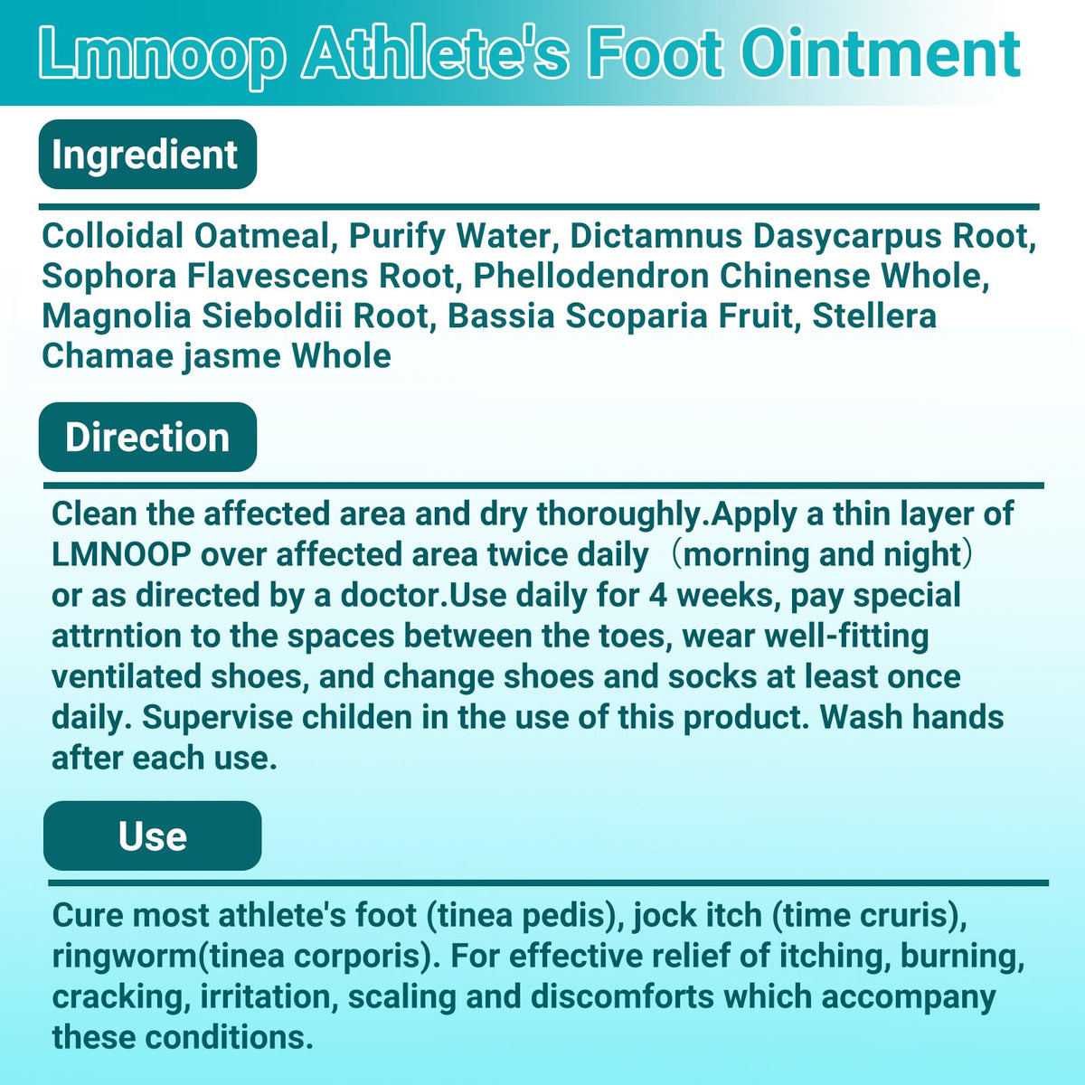 LMNOOP Athletes Foot Treatment Cream | Maximum Strength Fungal Relief