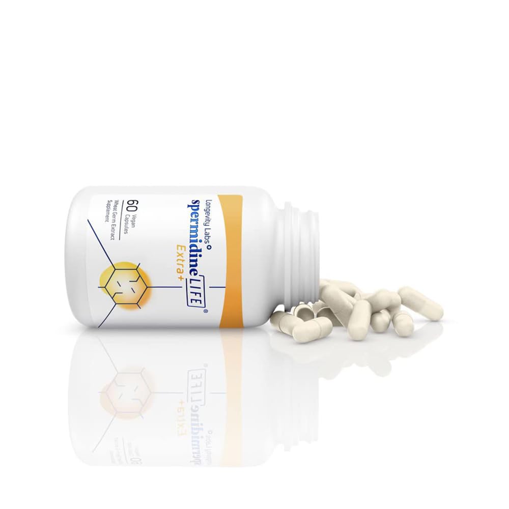 Longevity Labs+ spermidineLIFE Extra+ Natural Supplement β Vegan, Zinc, 60 Capsules