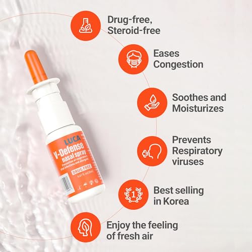 LUCA V-Defense Nasal Spray β Drug-Free Relief, Moisturizes Nasal Passages | 0.67 fl oz (200 Sprays)