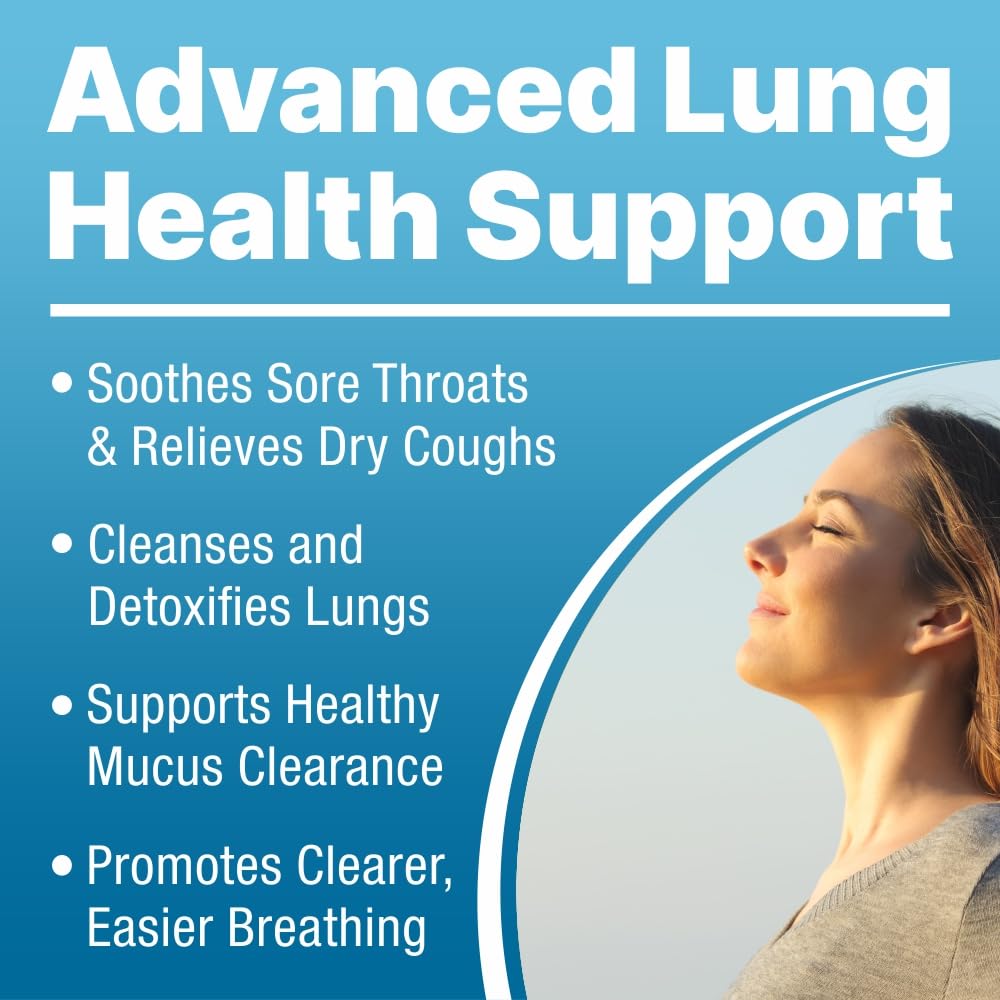 قطرات دعم الرئة LUNG CLEAR PRO مع أوراق الخبازي البرية - 2 أونصة سائلة (6 زجاجات)