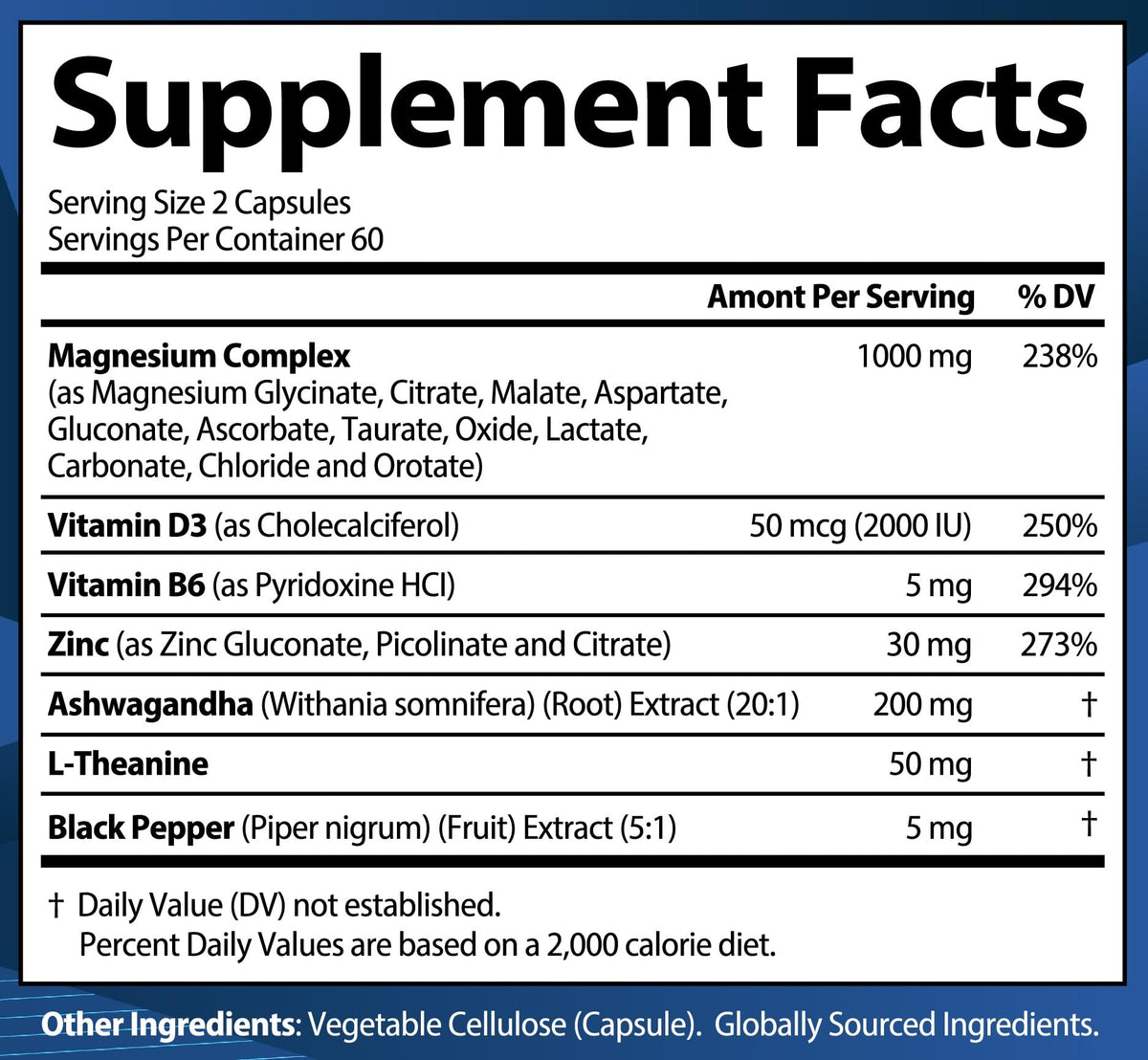 Magnesium Complex 12-in-1 1000mg | Sleep & Stress Support | USA (120 Capsules)