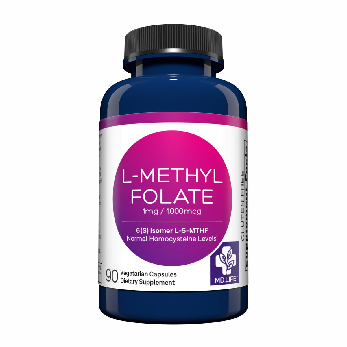 MD Life L-Methylfolate 1 mg | دعم MTHFR بدرجة احترافية | 90 كبسولة