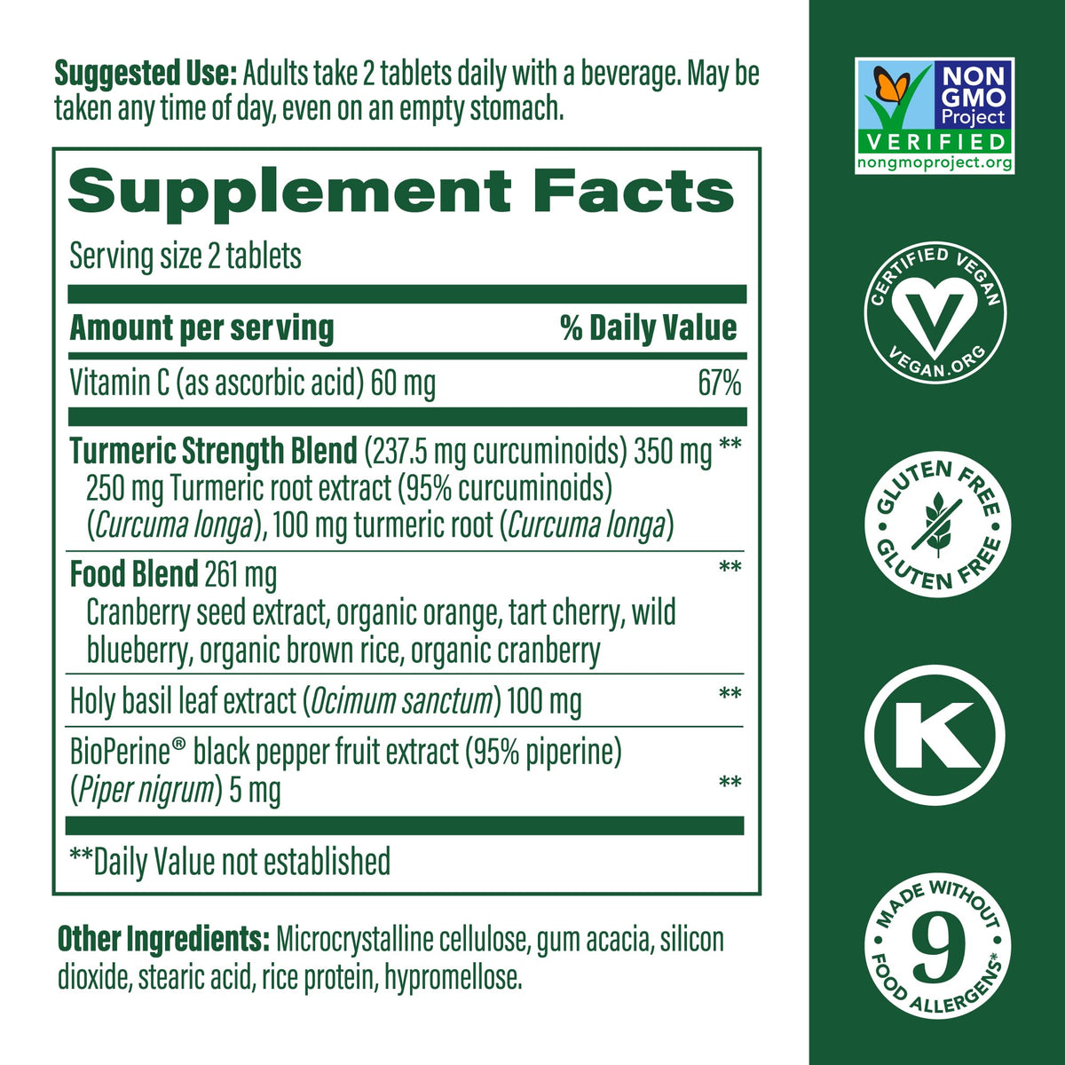 MegaFood Whole Body Minis Turmeric Curcumin – 237 mg Curcuminoids, 60 Mini Tablets, BioPerine & Vitamin C