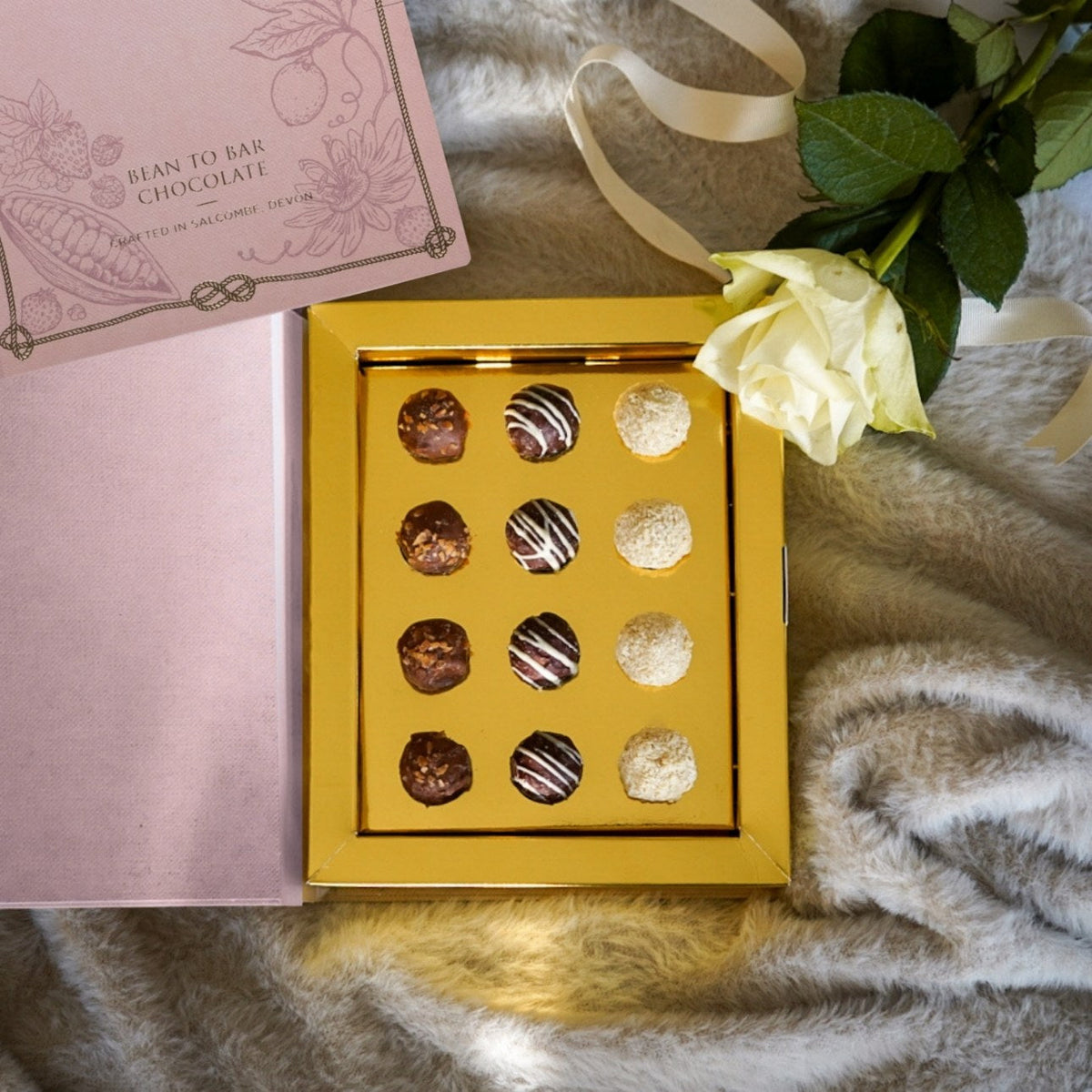 Mellow Trio of Truffles in Blush Book