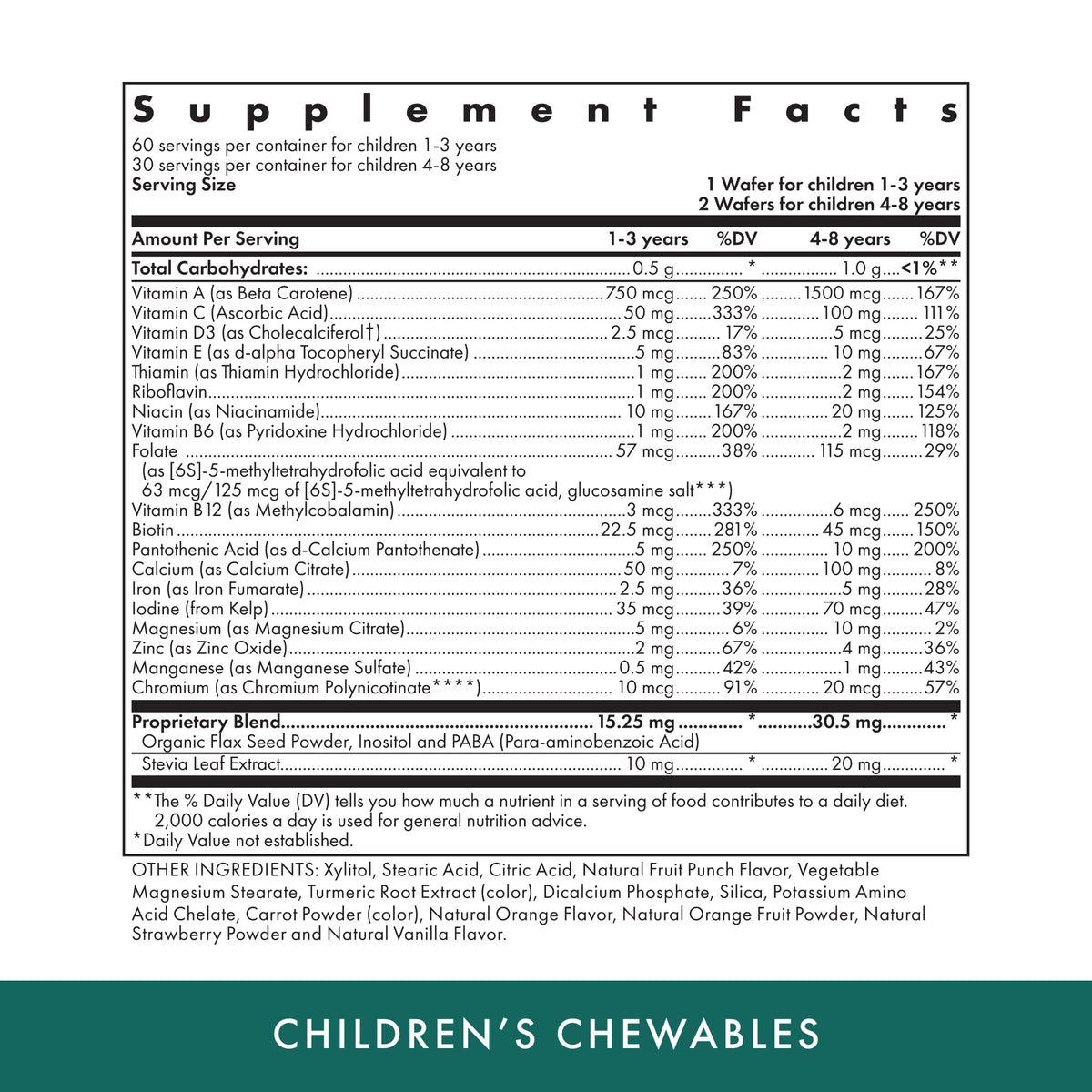Michael's Health Naturopathic Children's Chewables – Fruit Punch, 60 Wafers, Kosher