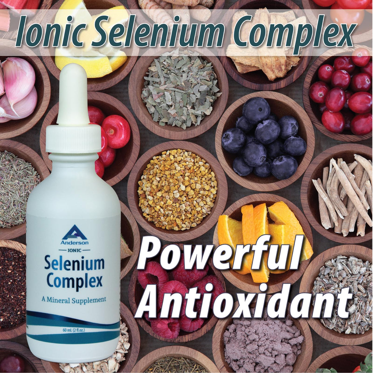 Anderson Ionic Selenium Complex β Liquid Selenium Drops for Thyroid & Immune Support | 2 fl oz, 40 Servings
