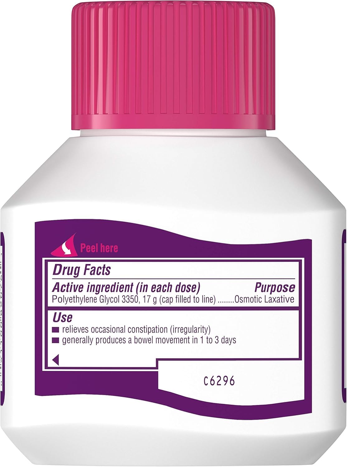 MiraLAX Laxative Powder – Gentle, Nonstimulant Osmotic Relief for Adults (7-Dose)