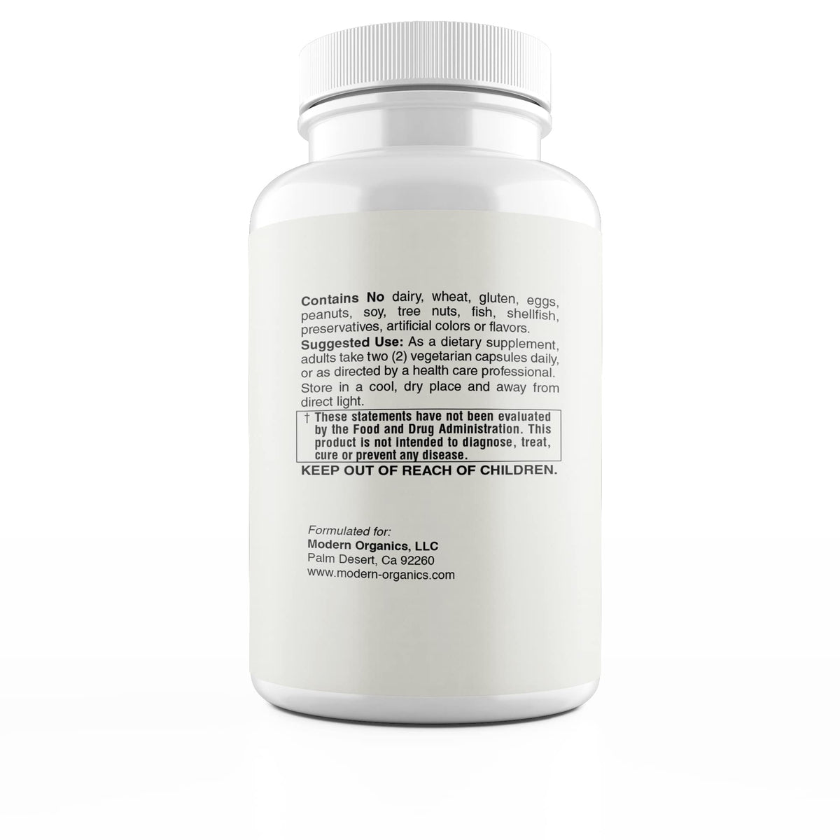 Modern Organics Vitamin C 500mg | Whole Food Acerola Vitamin C + 23 Organic Fruits | 60 Vegan Capsules