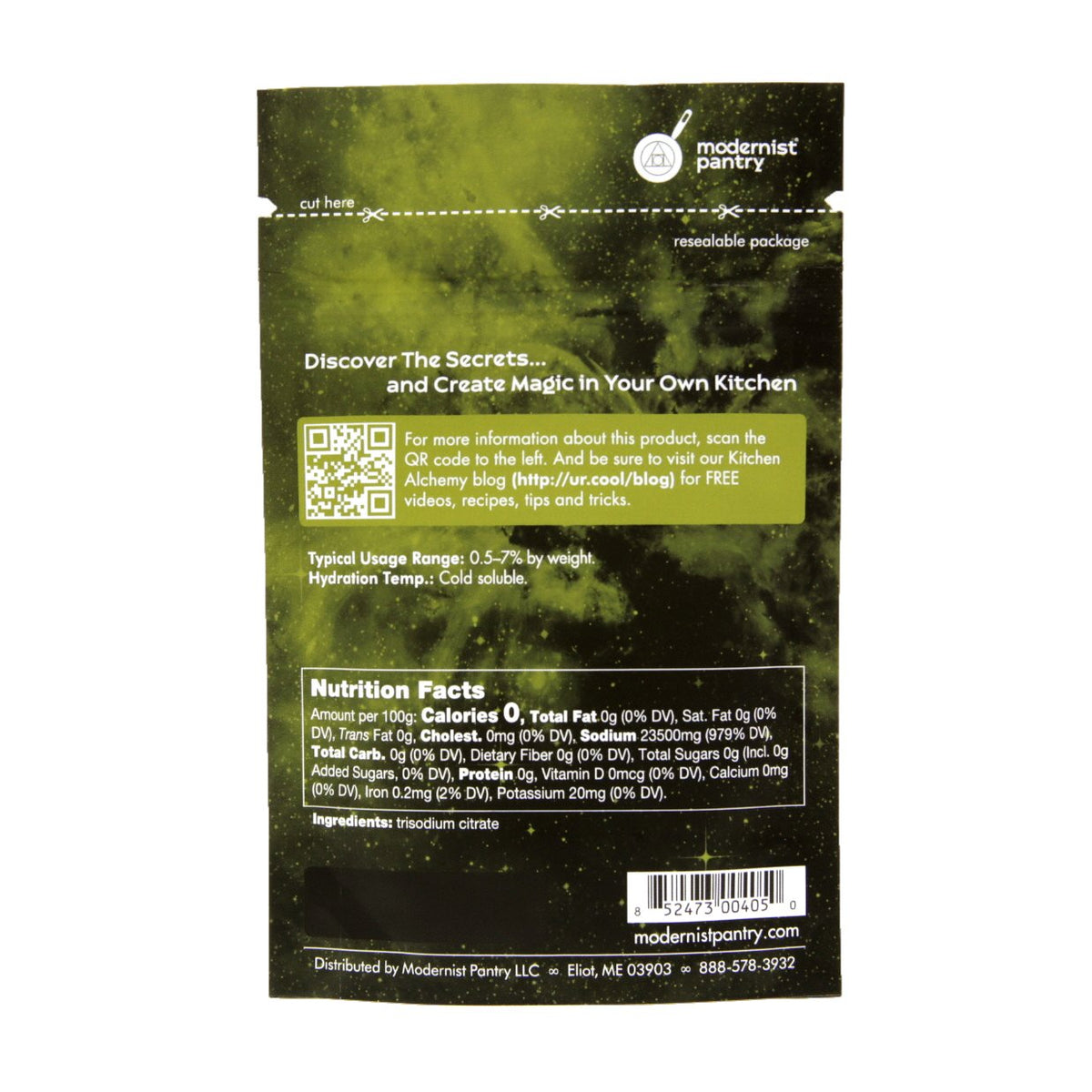Pure Sodium Citrate ⊘ Non-GMO Gluten-Free Vegan OU Kosher Certified (Molecular Gastronomy) - 50g/2oz