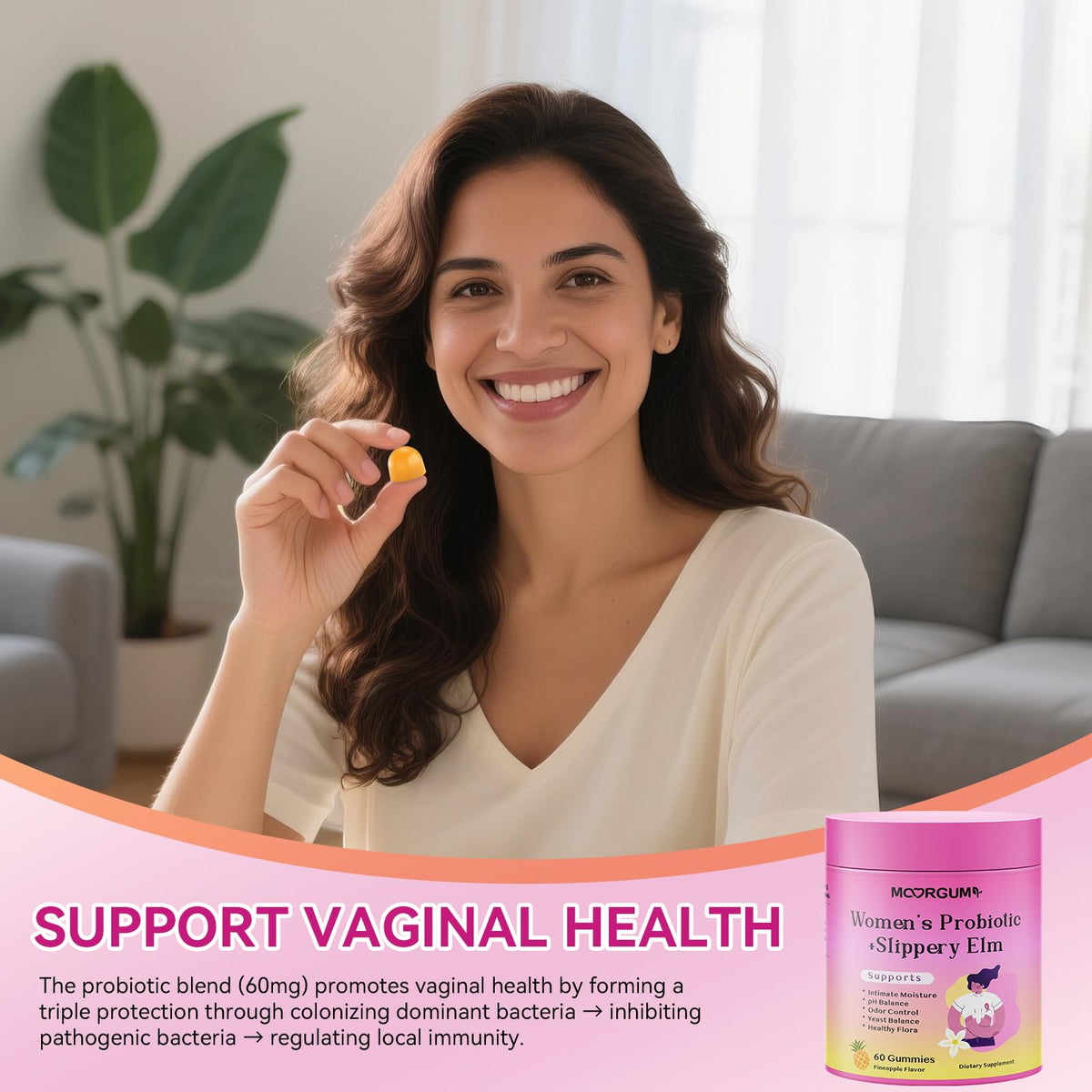 MOORGUMY Women's Probiotic Gummies β Gut Health & Intimate Support