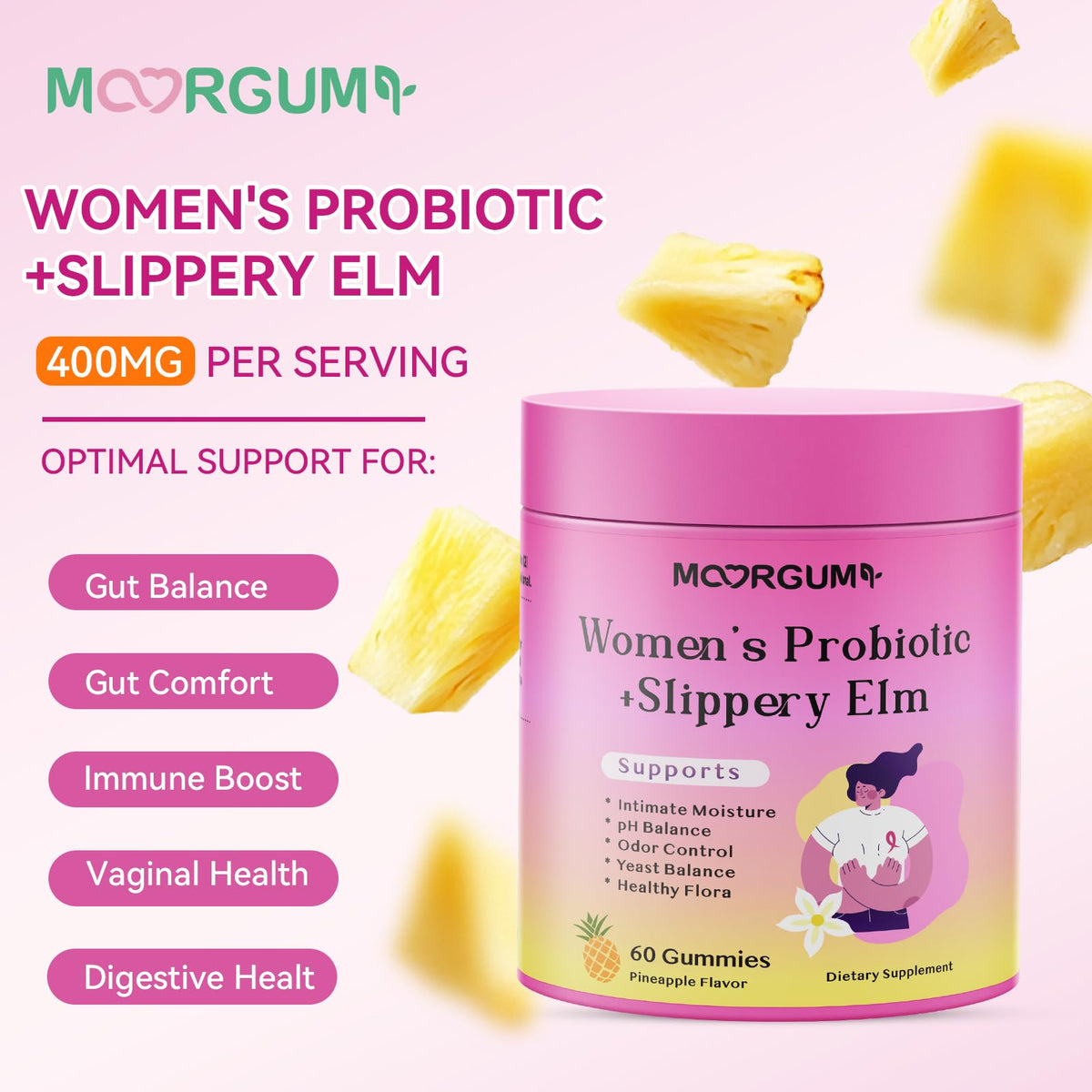 MOORGUMY Women's Probiotic Gummies β Gut Health & Intimate Support