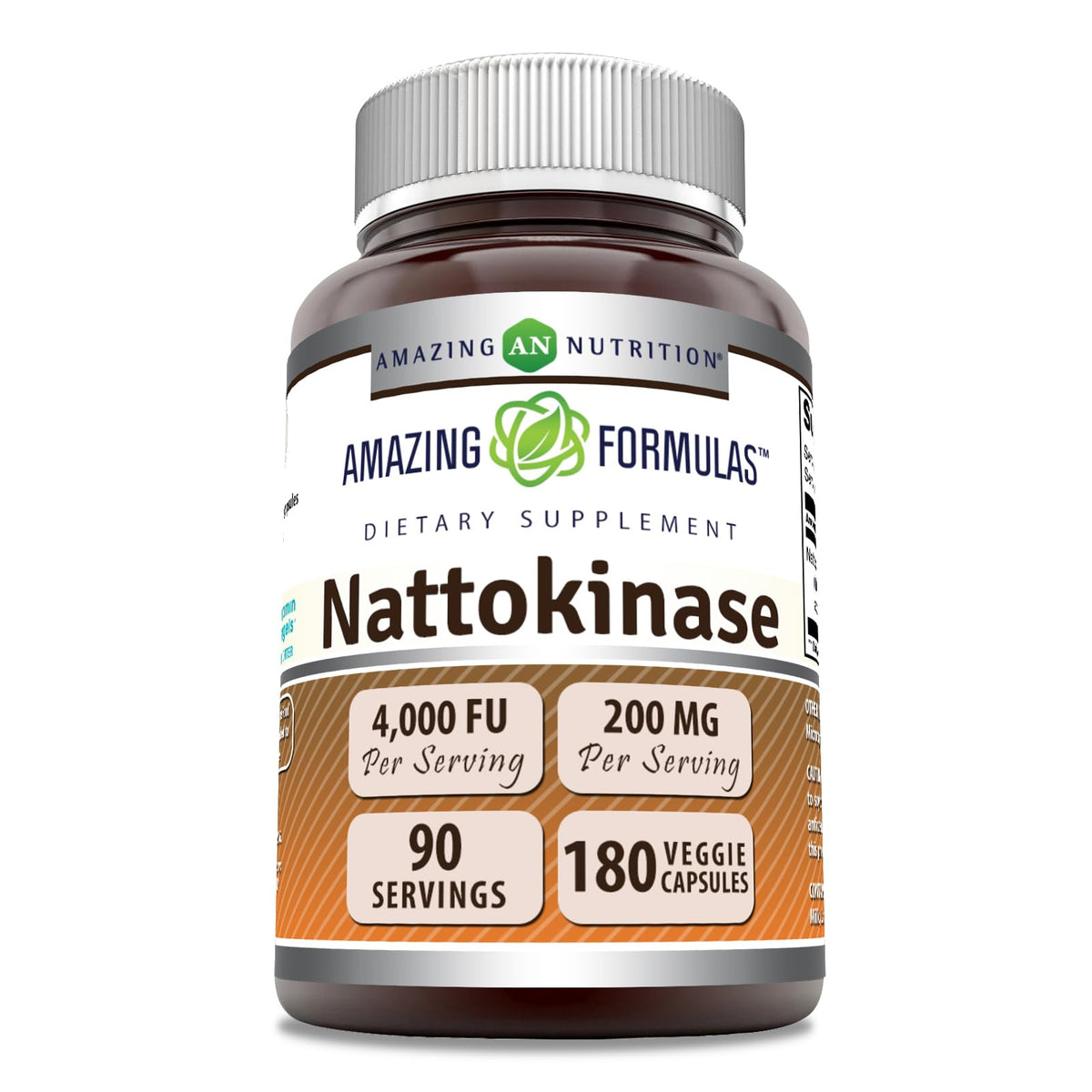 Amazing Formulas Nattokinase 100 mg Veggie Capsules β 2000 FU, Non-GMO, Gluten Free, Made in USA