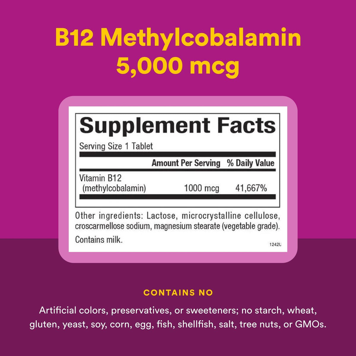 Natural Factors Vitamin B12 Methylcobalamin 1000 mcg – Chewable, Energy & Immune Support