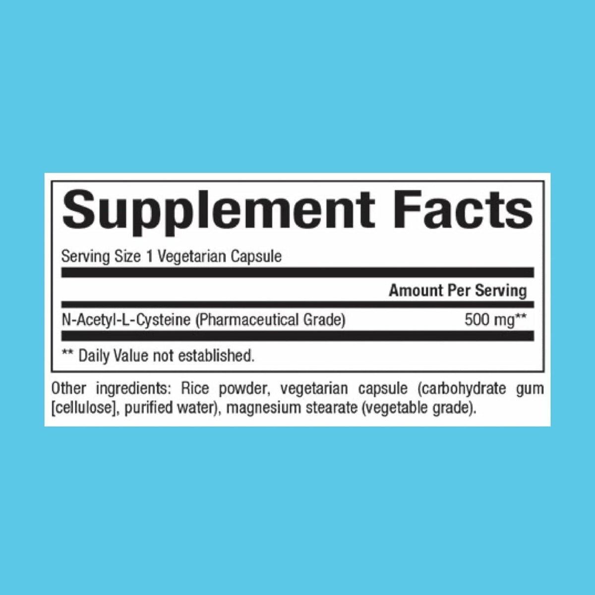 Natural Factors N-Acetyl-L-Cysteine 500 mg – Liver & Lung Support | Immune Health | 90 Veg Capsules