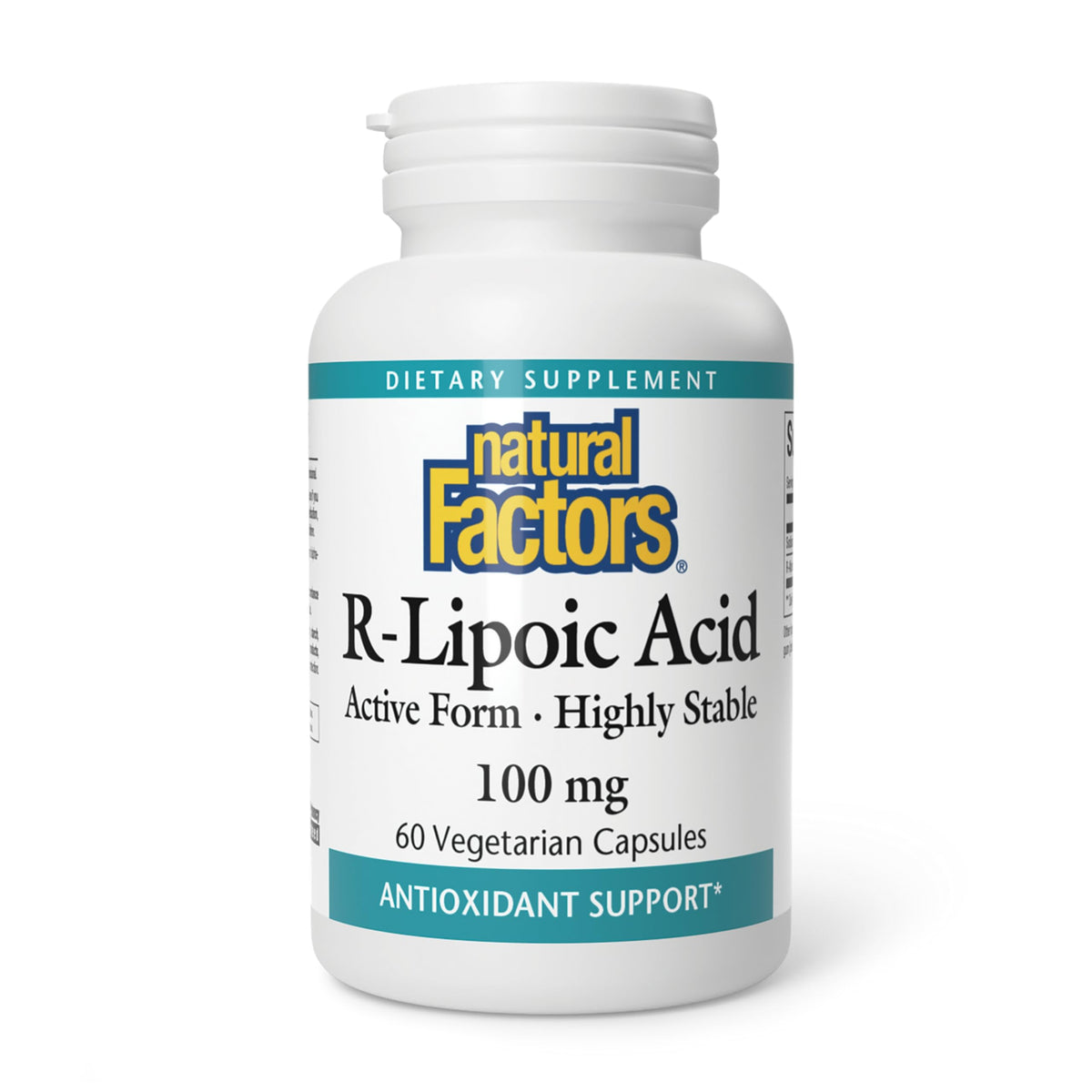 Natural Factors حمض R-Lipoic – دعم مضاد للأكسدة، 60 كبسولة