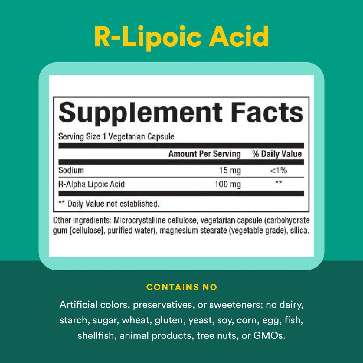 Natural Factors حمض R-Lipoic – دعم مضاد للأكسدة، 60 كبسولة