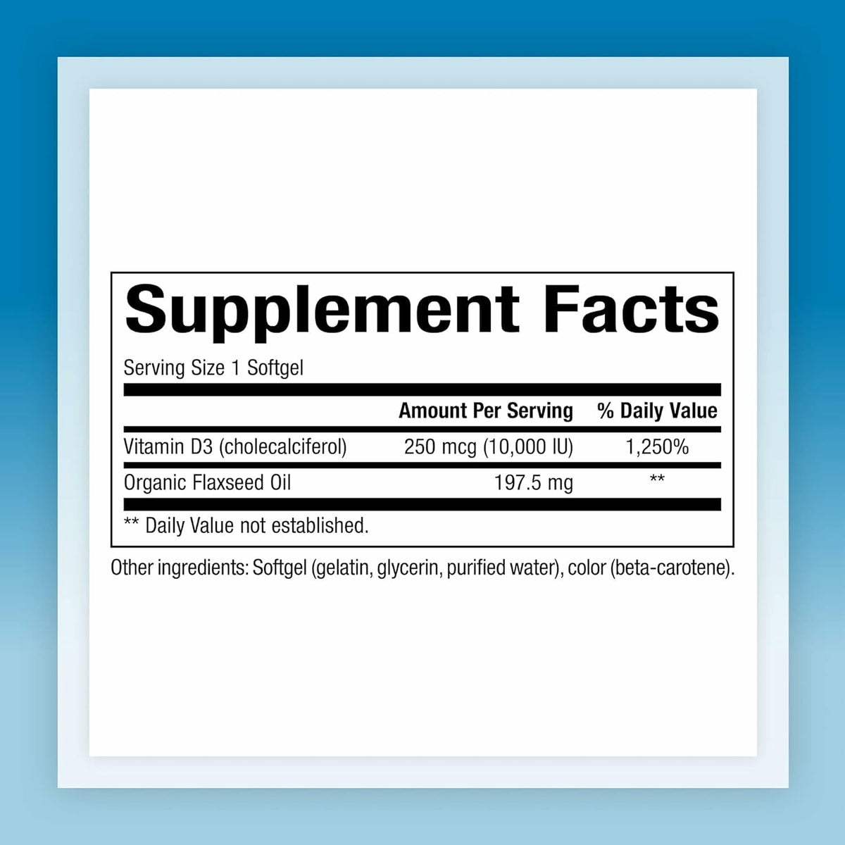 Natural Factors Vitamin D3 – Daily Bone & Immune Support (120 Softgels)