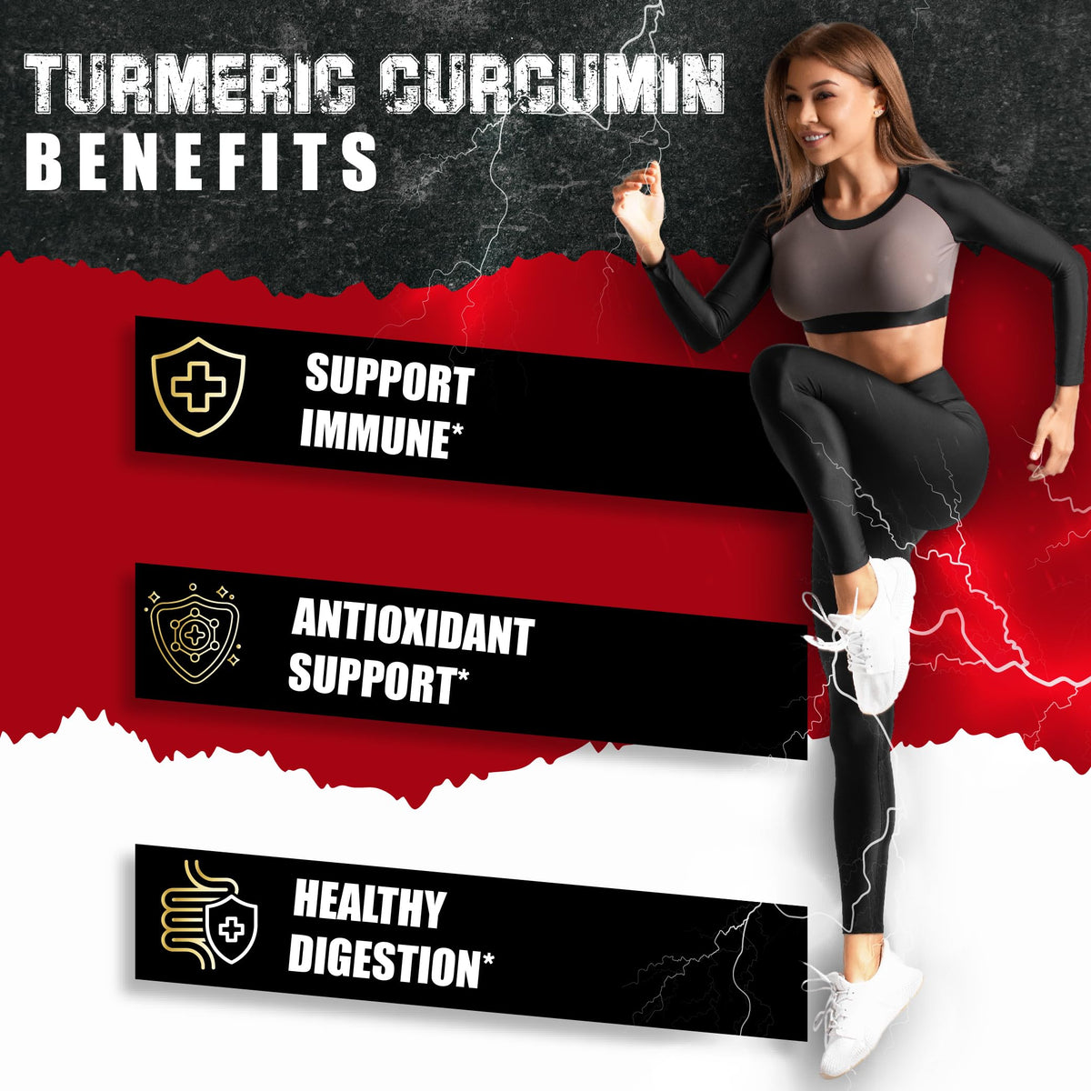 Turmeric Curcumin 95% Curcuminoids + Ginger & Black Pepper β 90 Count (3-Month Supply)