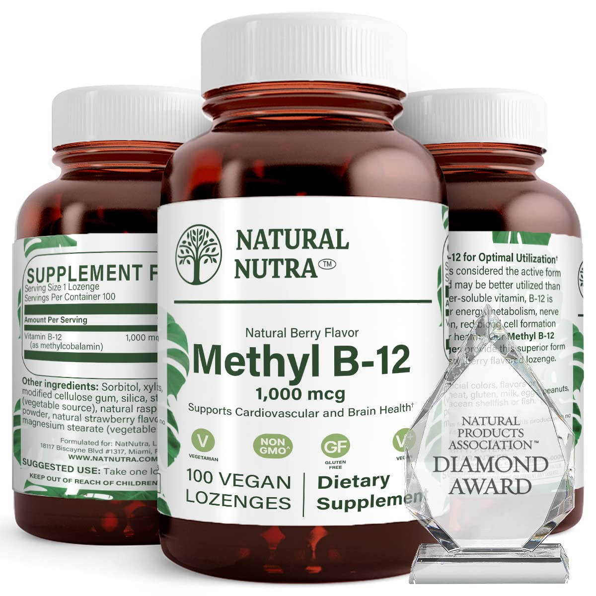 Natural Nutra Vegan Methyl B12 1000mcg β Energy, Immunity & Brain Health